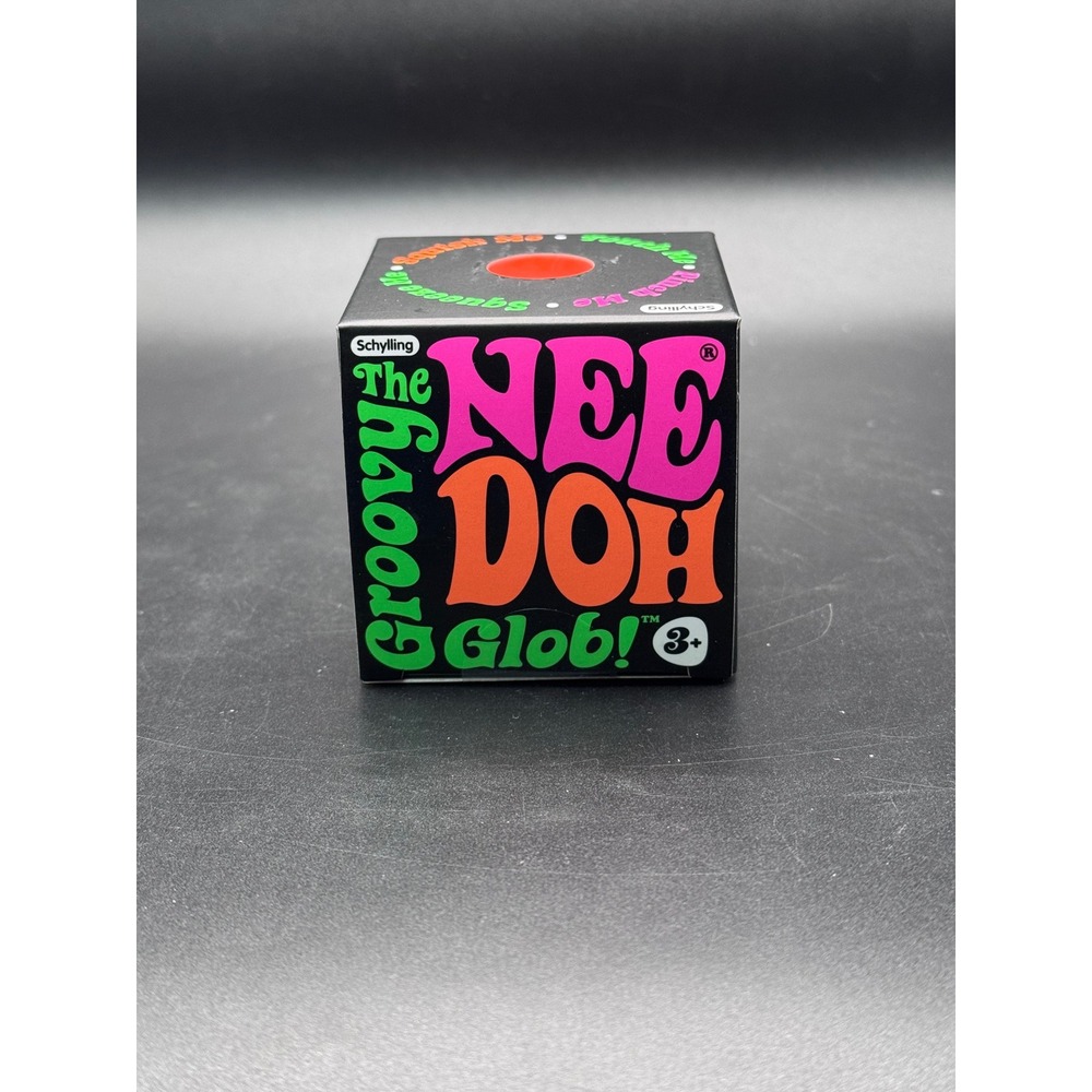 Schylling Nee-Doh Groovy Glob Stress Ball Fidget Toy Red 26058YP Orange